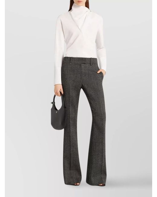 Courreges White Cotton Asymmetric Long-Sleeve Blouse
