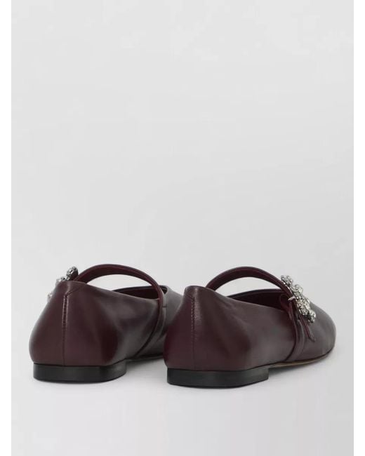 Roger Vivier Multicolor Efflorescence Strap Crystal Buckle Ballerina Flats