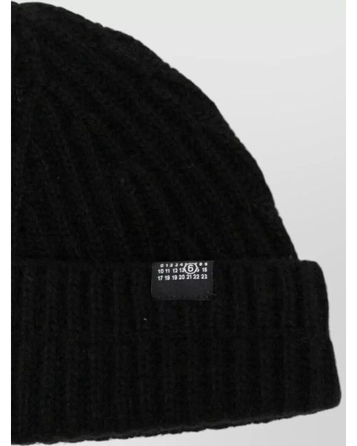 MM6 by Maison Margiela Black Wool Beanie