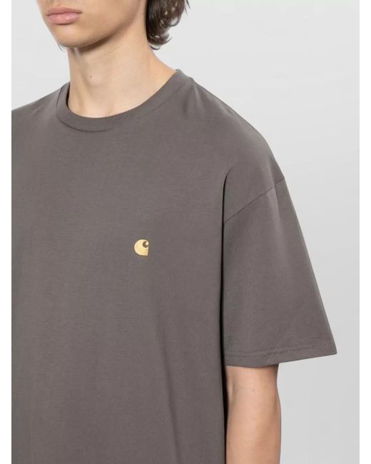 Carhartt Gray Cotton Short-Sleeve Polo Shirt for men
