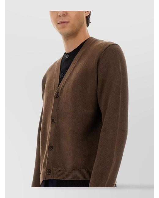 J.W. Anderson Brown Cashmere-Blend Layered Cardigan for men
