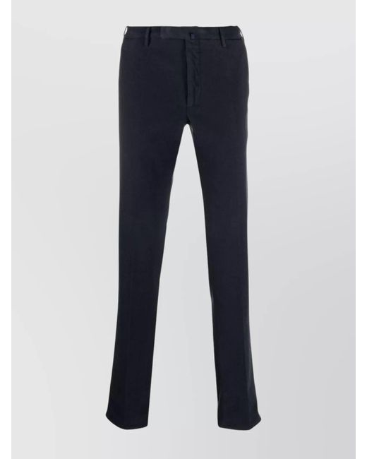 Incotex Blue Trousers With Back Pockets And Belt Loops for men