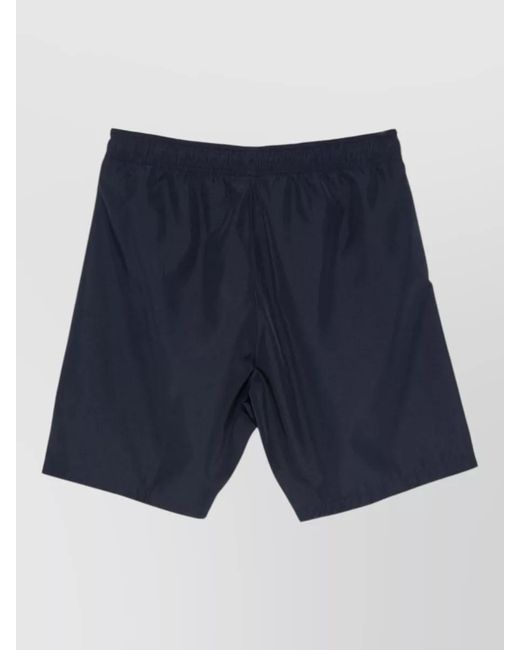 Emporio Armani Blue Swim Shorts Side Stripe Two Pockets for men