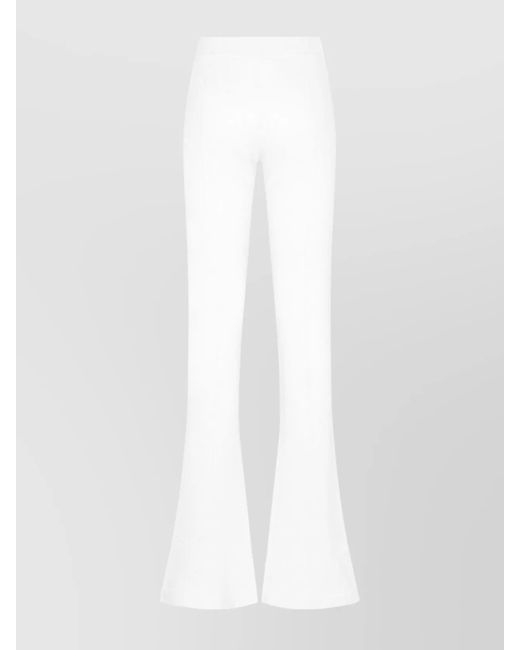 Tom Ford White Cashmere High-Rise Flared Trousers