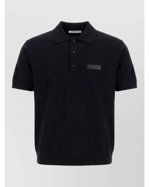 Givenchy Black Cotton Polo Shirt for men
