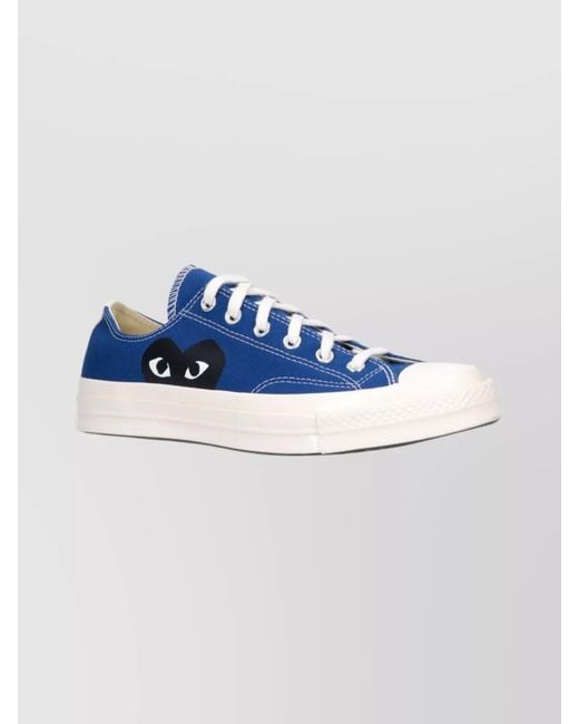 COMME DES GARÇONS PLAY Blue Cotton Low-Top Sneakers