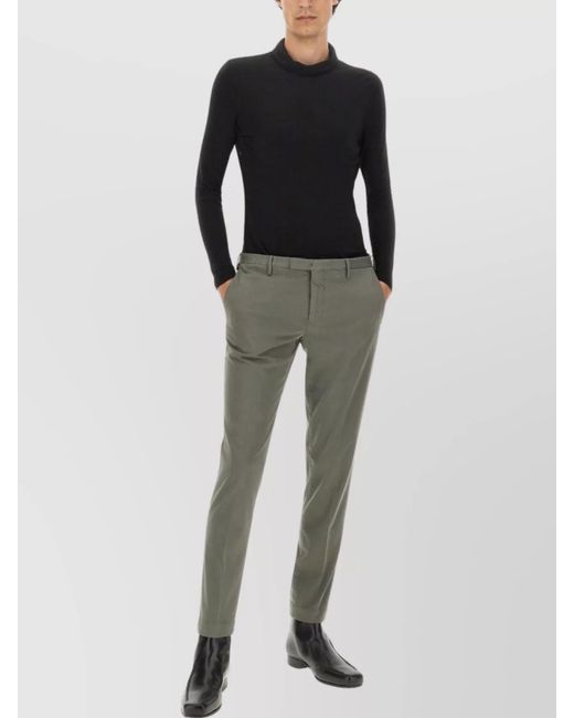 PT Torino Green Slim-Fit Tailored Trousers for men