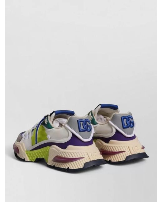 Dolce & Gabbana Multicolor Leather Low-Top Sneakers for men