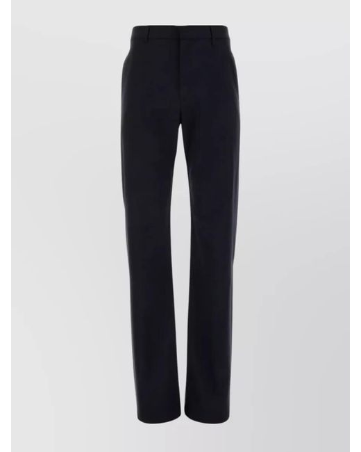 Givenchy Blue Wool Blend Slightly Flared Tailored Trousers for men