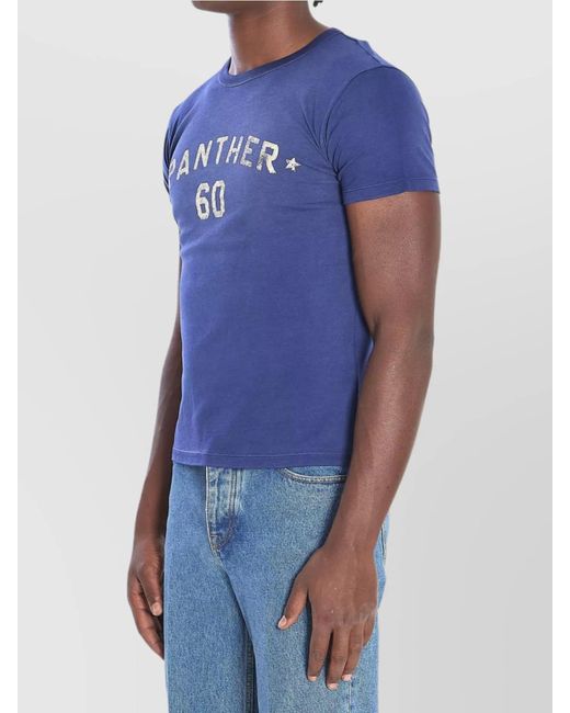 Valentino Garavani Blue Printed Cotton Regular-Fit T-Shirt for men