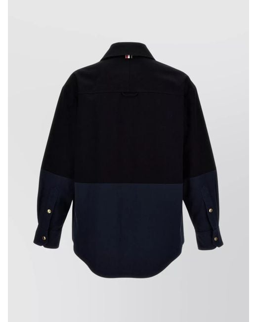 Thom Browne Blue Shirt Jacket for men