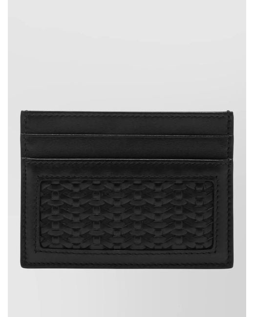 Dolce & Gabbana Black Textured Leather Bifold Wallet And Cardholder for men