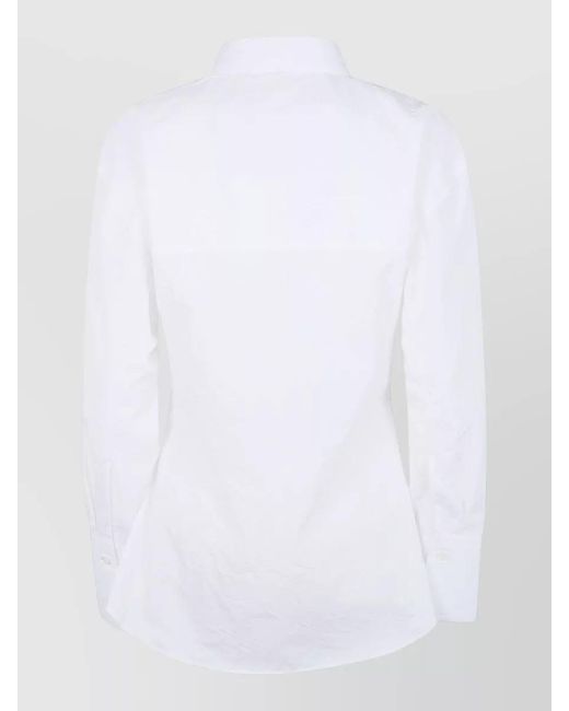 Rohe White Tailored Poplin Shirt Long Sleeve Collar