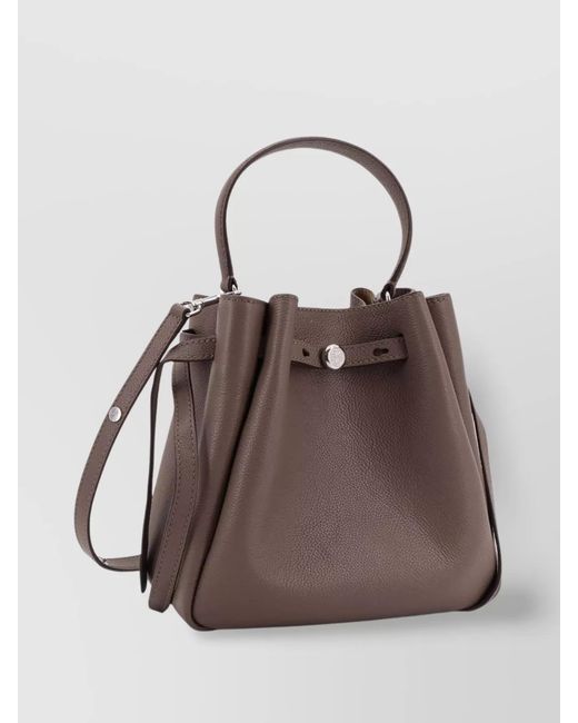 Tory Burch Brown Romy Leather Bucket Bag