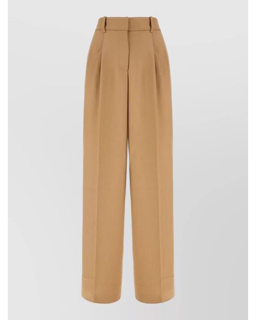 Michael Kors Natural Wide-Leg Trousers