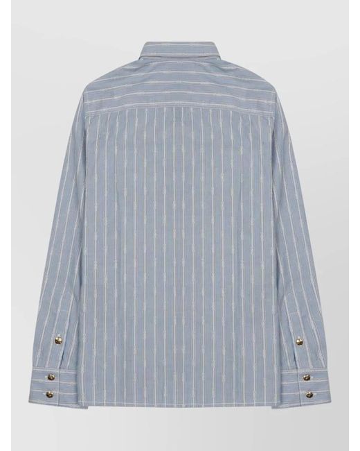 Céline Blue Cotton Shirt