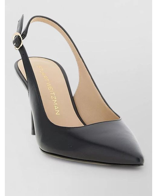 Stuart Weitzman White Power Slingback Pumps Pointed Toe Stiletto