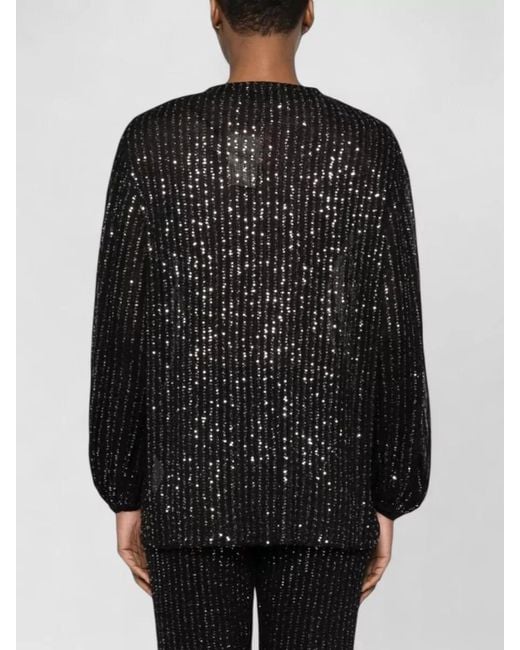 Missoni Black Sequin-Embellished Cutout Blouse