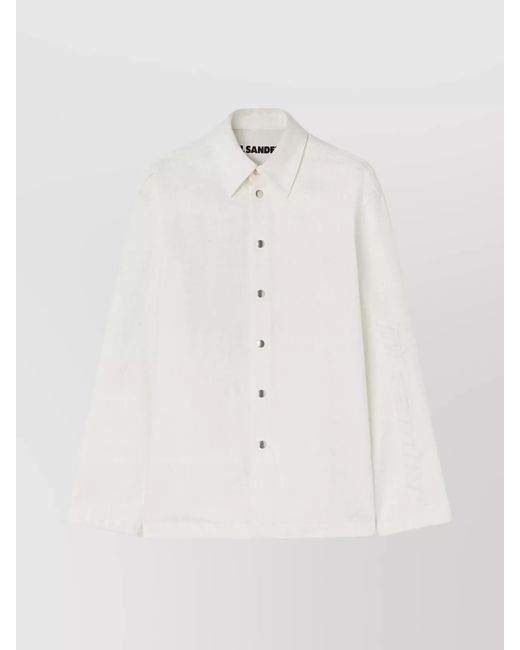 Jil Sander White Denim Shirt for men
