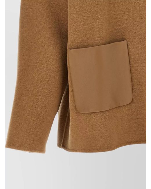 Max Mara Brown Silk Cashmere Fitted Jacket