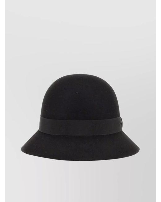 Helen Kaminski Black Wool Fedora Hat