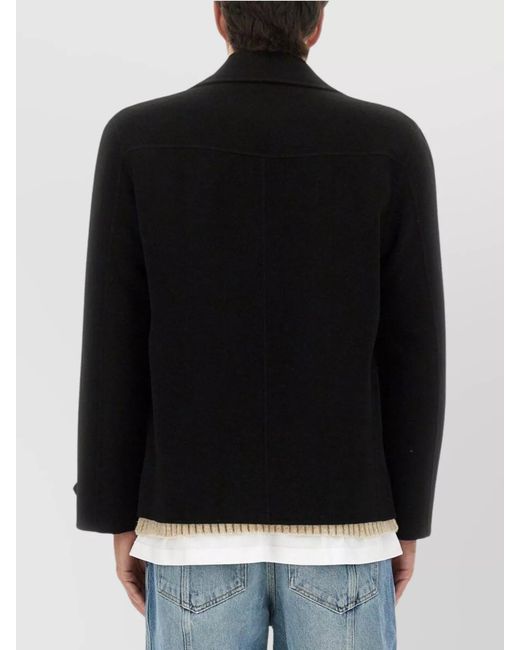 Moschino Black Cashmere Double-Breasted Blazer for men