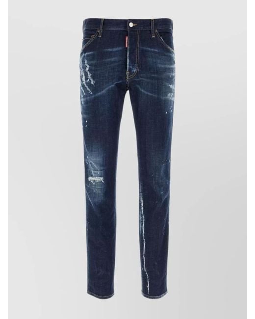 DSquared² Blue Denim Tapered Skinny Jeans for men