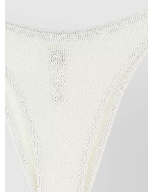 Mc2 Saint Barth White Elise Bikini Briefs Textured High Cut Waistband