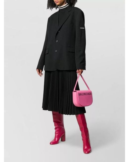 Balenciaga Black Washed Single-Breasted Viscose Blazer