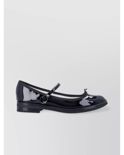 Repetto Blue Leather Ballerina Shoes