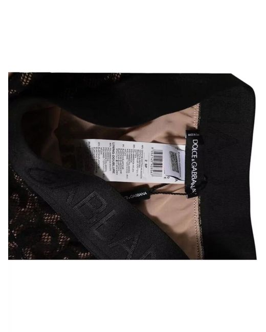 Dolce & Gabbana Black Lace High-Waist Briefs