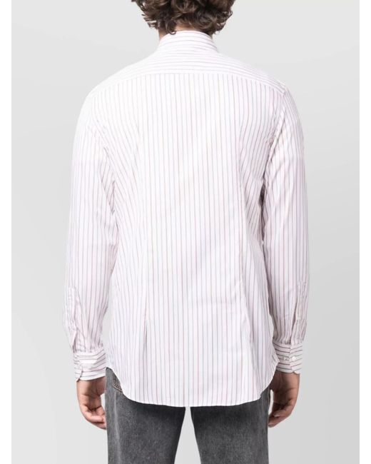 Etro White Striped Cotton Shirt for men