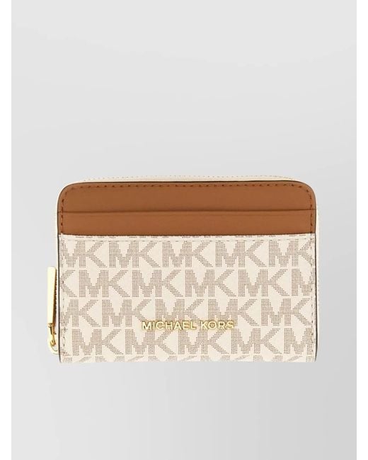Michael Kors Natural Logo Hardware Embossed Wallet