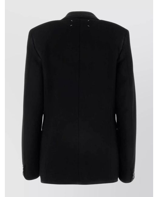 Maison Margiela Black Wool Single-Breasted Blazer