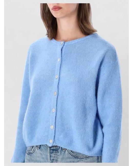 American Vintage Blue Alpaca Wool Cardigan