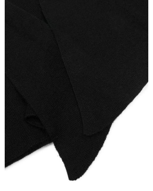 Cortana Black Cashmere Knitted Scarf