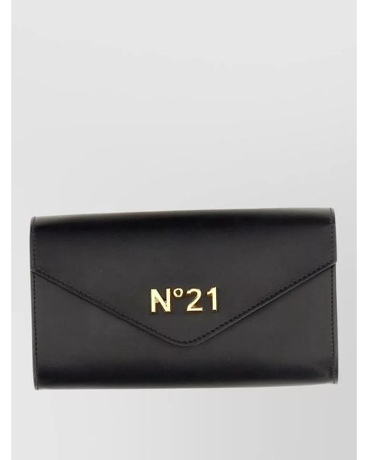 N°21 Black Leather Chain Wallet