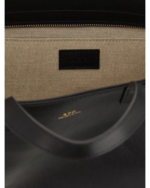 A.P.C. Black Small Le Drummer Shoulder Shopping Bag