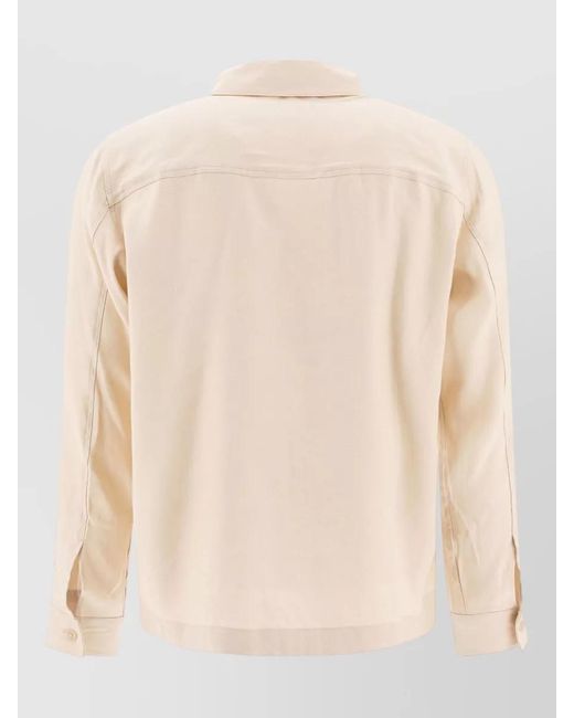 NN07 Natural Alban Overshirt Chest Pockets Long Sleeves for men