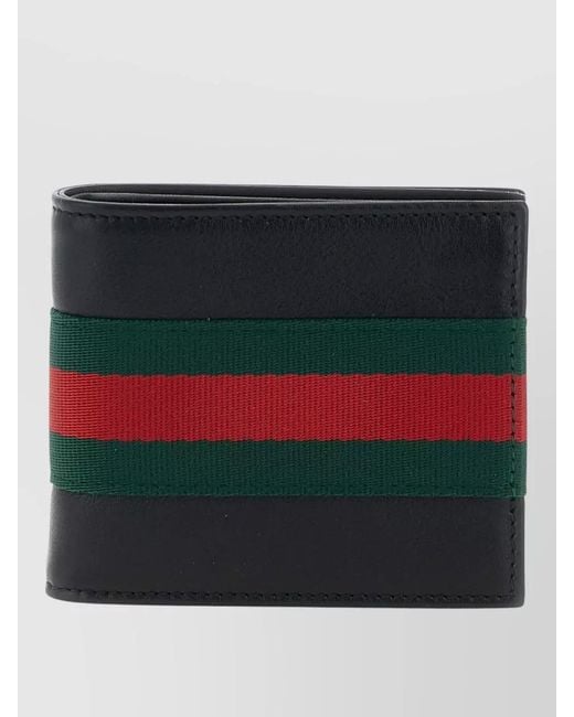 Gucci Red Leather Bifold Wallet for men