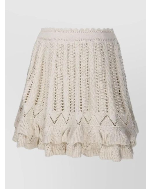 Isabel Marant Natural Cotton A-Line Skirt