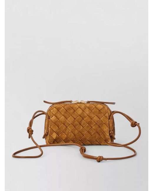 Bottega Veneta Natural Intrecciato Leather Shoulder Pouch Bag