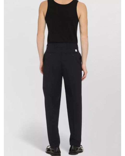 Department 5 Blue E Motion Wool Blend Tailored Trousers for men