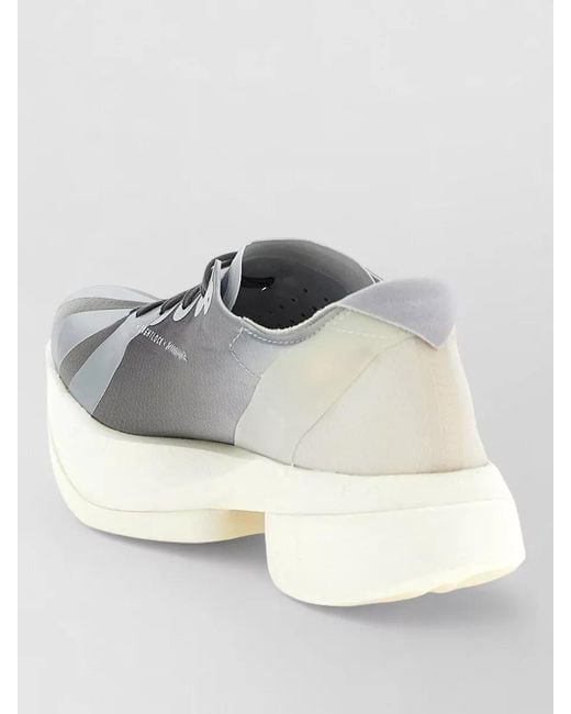 Y-3 Gray Adios Pro 4 Striped Round Toe Sneakers for men