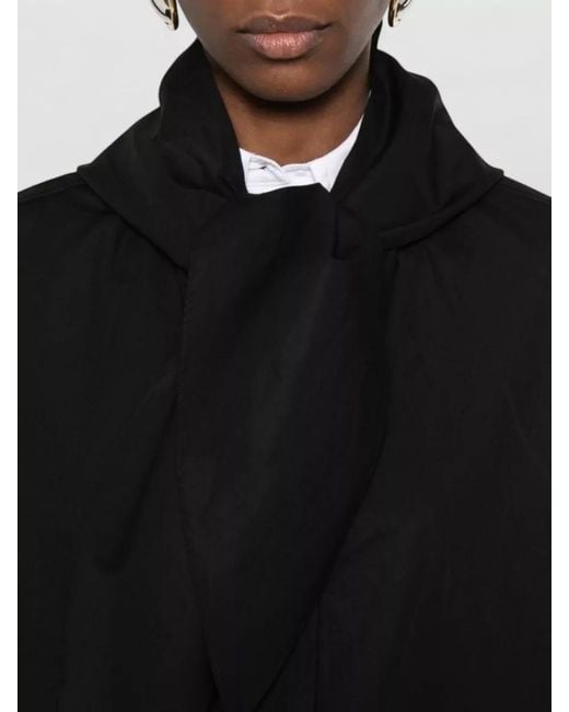 Totême Black Cotton Hooded Blouson Jacket Short Sleeves