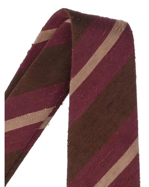 Finamore 1925 Purple Silk Tie for men