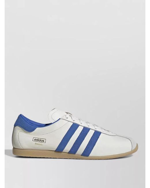 Adidas Originals Blue Stripe Detail Low Top Sneakers Rubber Sole for men