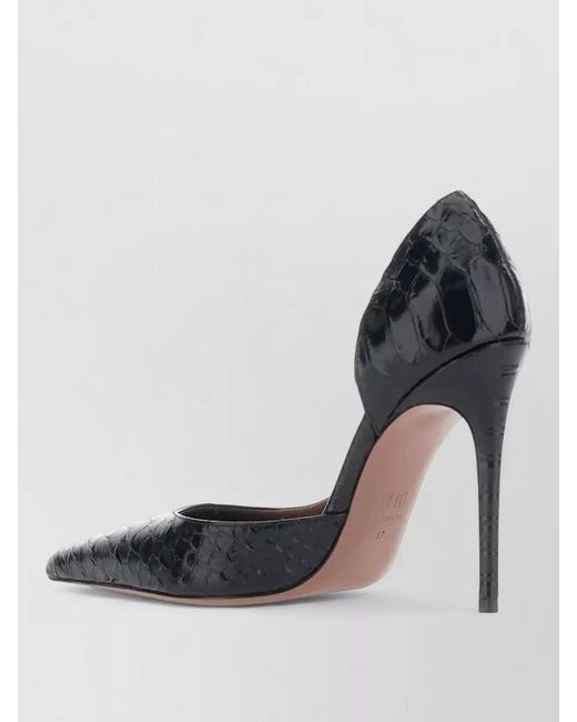 Paris Texas Gray Vera Pump Calfskin Pointed Toe Stiletto
