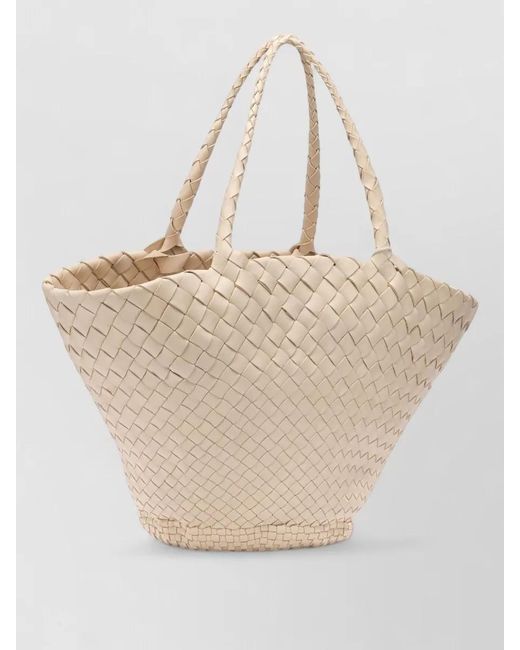 Dragon Diffusion Natural Vintage Mesh Tote Leather Tote Bag