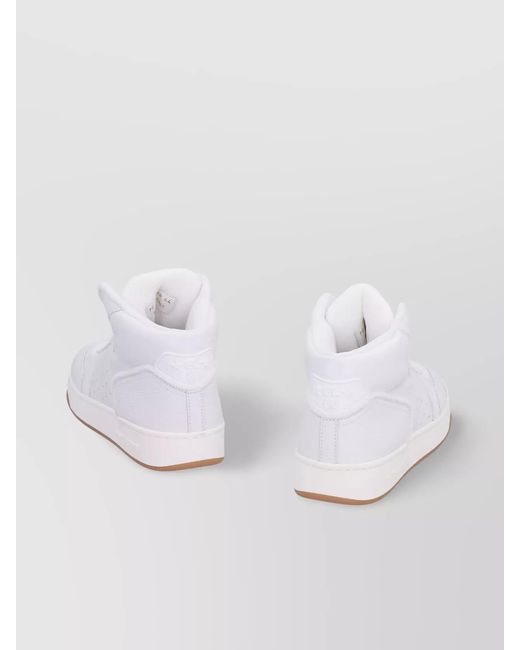 Saint Laurent White Mid-Top Sneaker for men